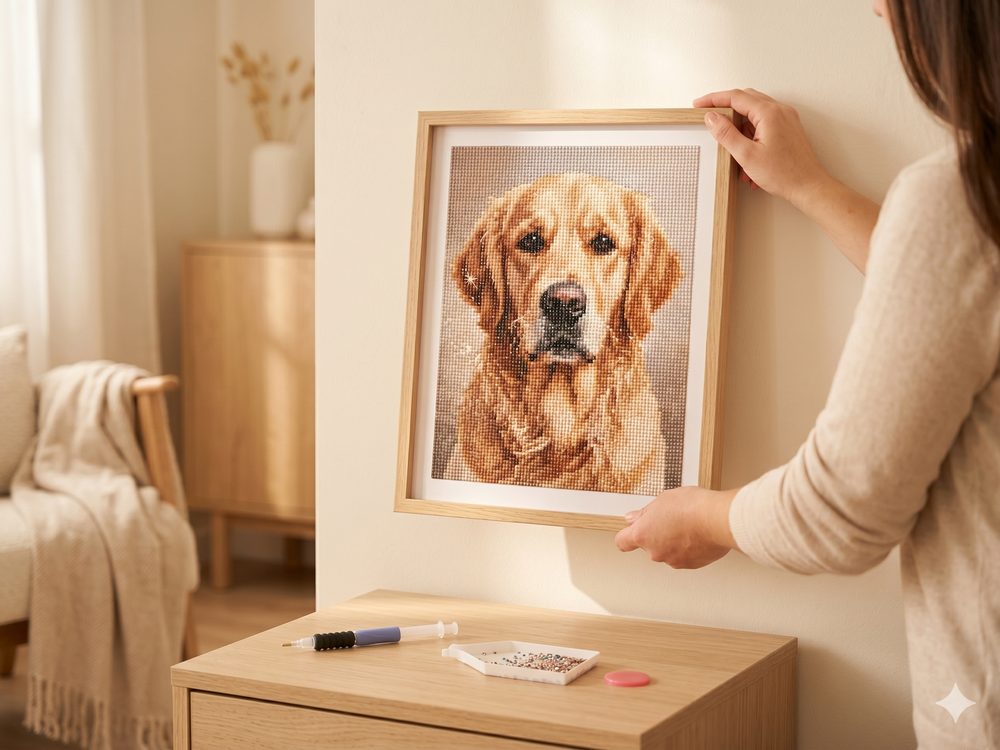 Portrait d'animal de compagnie en diamond painting