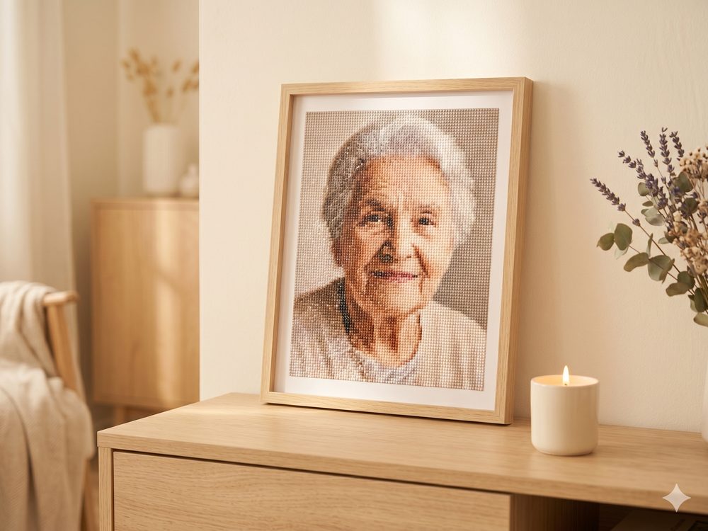 Tableau hommage en diamond painting